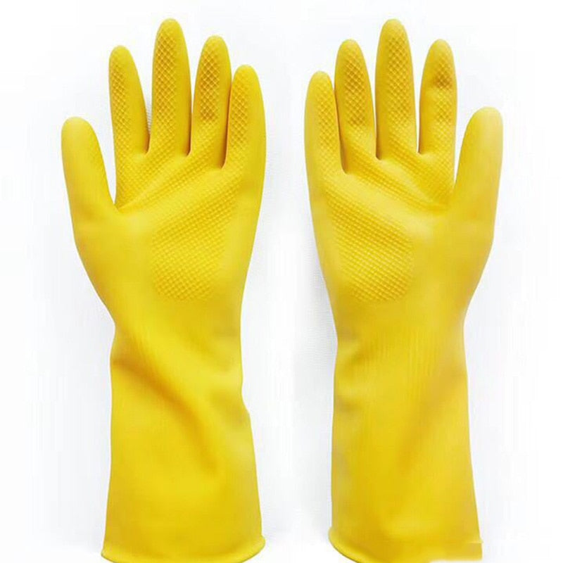 Female Waterproof Elastic Rubber Latex Dishwashing Gloves Non-slip Kitchen Durable Cleaning Housework Chores Dishwashing Tools
