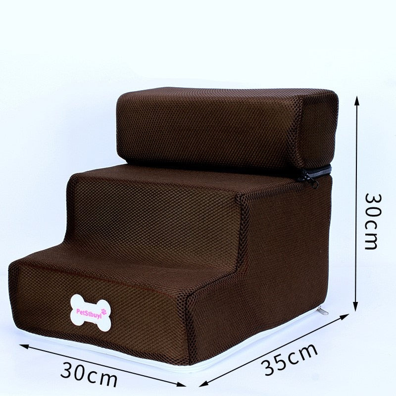 Hot Dog House Dog Stairs Pet 3 Steps Stairs for Small Dog Cat Pet Ramp Ladder Anti-slip Removable Dogs Bed Stairs Pet Supplies