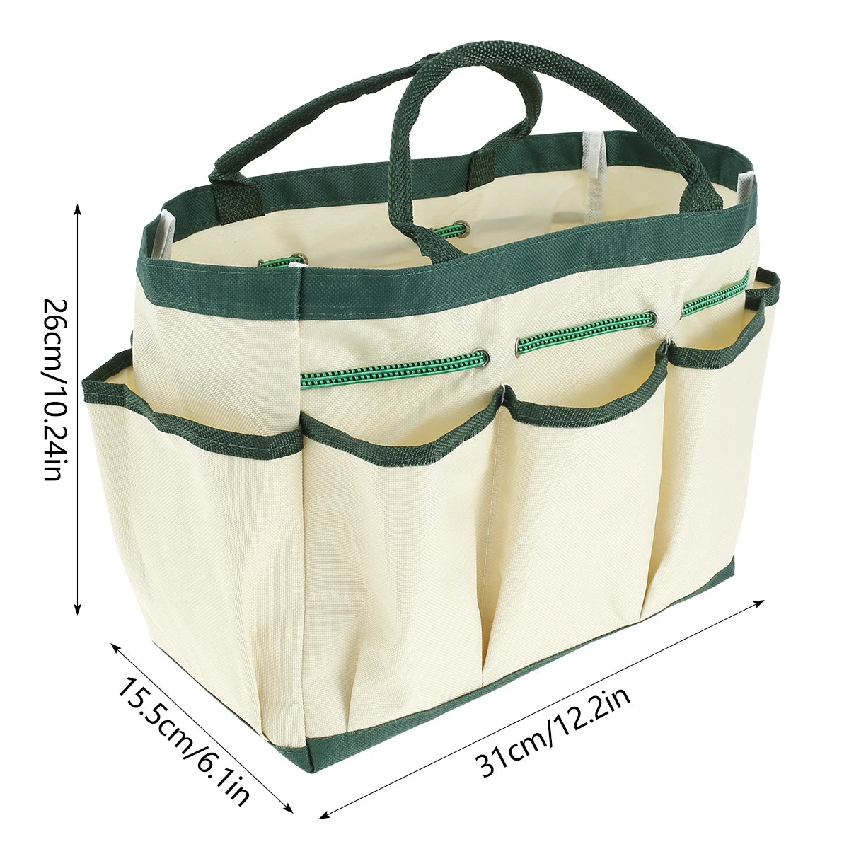 Garden Tool Storage Bag 600D Oxford Cloth Large Capacity Tool Organizer Bag with Multiple Pockets for Gardening Yard Lawn Work