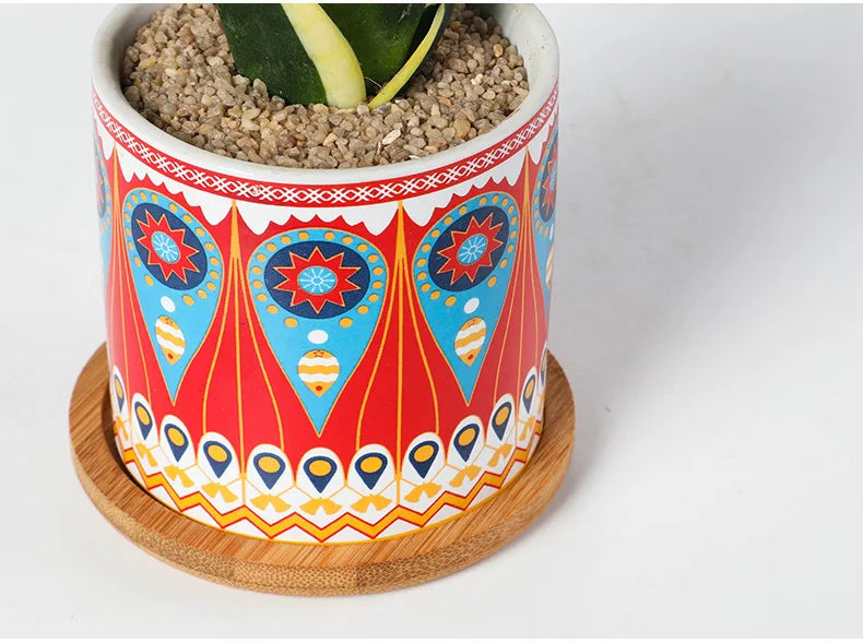 1PC Mini Flower Pots Mini Green plant pot Garden Colorful Ceramics Nursery Pots for Home Succulent plants indoor flowerpot Decor