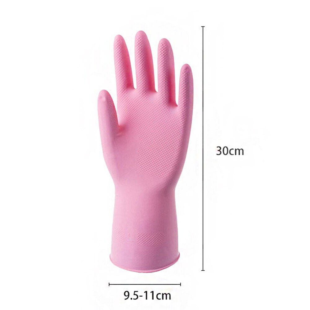 Female Waterproof Elastic Rubber Latex Dishwashing Gloves Non-slip Kitchen Durable Cleaning Housework Chores Dishwashing Tools