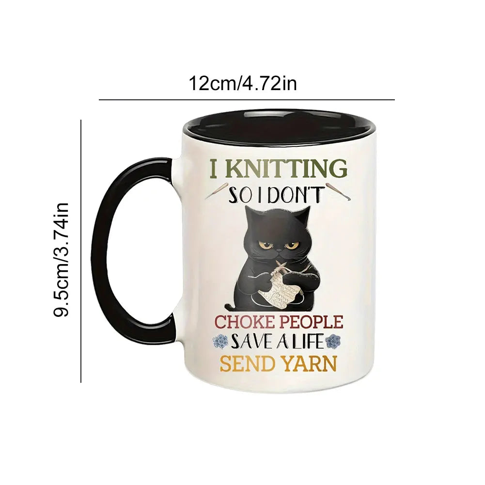 11oz Lord Of The Cats Mug The Furrllowship Of The Ring Cat Lovers Coffee Mug Ceramic Tea Cup for Coffee, Tea and Hot Drinks Gift