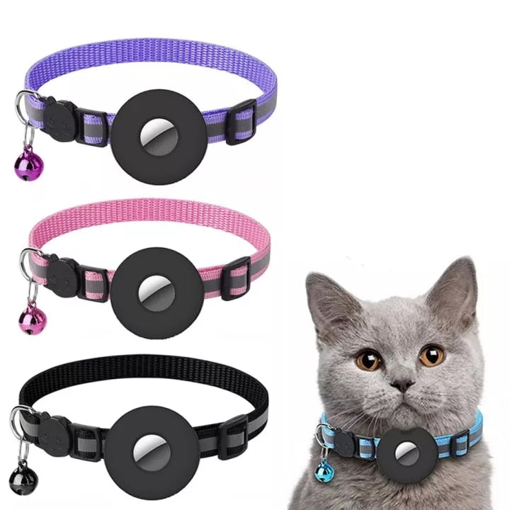 Portable Pet Locator Collar Lightweight Adjustable Fashion Cat Tracker Collar for Apple AirTag Air Tags Small Pet Accessories