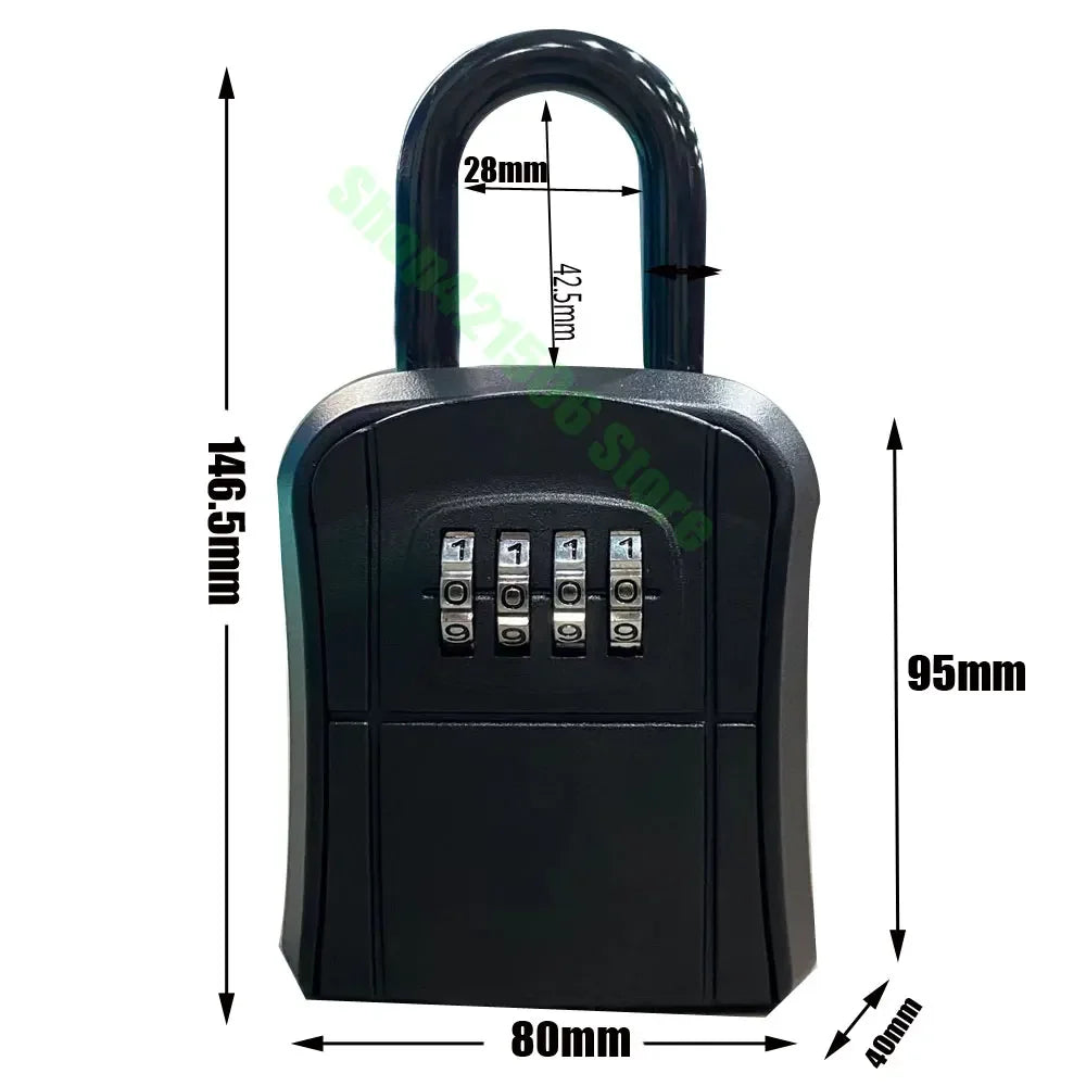 Metal Password Key Box Outdoor Key Safe Lock Box Decoration Key Code Box Key Storage Lock Box Wall Mounted Password Box