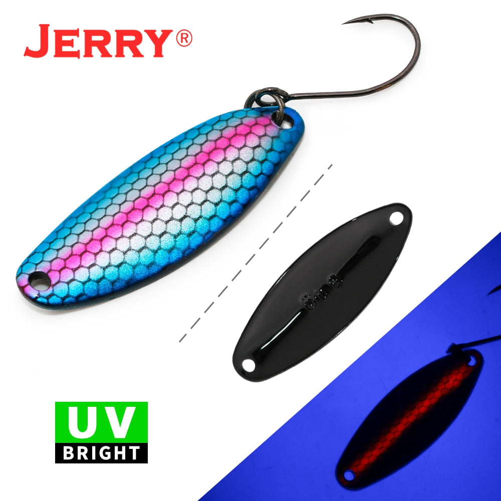 Jerry Mang Trout Area Fishing Lure Lrf Artificial Single Hook Wobbler Spinning Baits 3.1g Spoon For Trout Bass Pesca Tackle