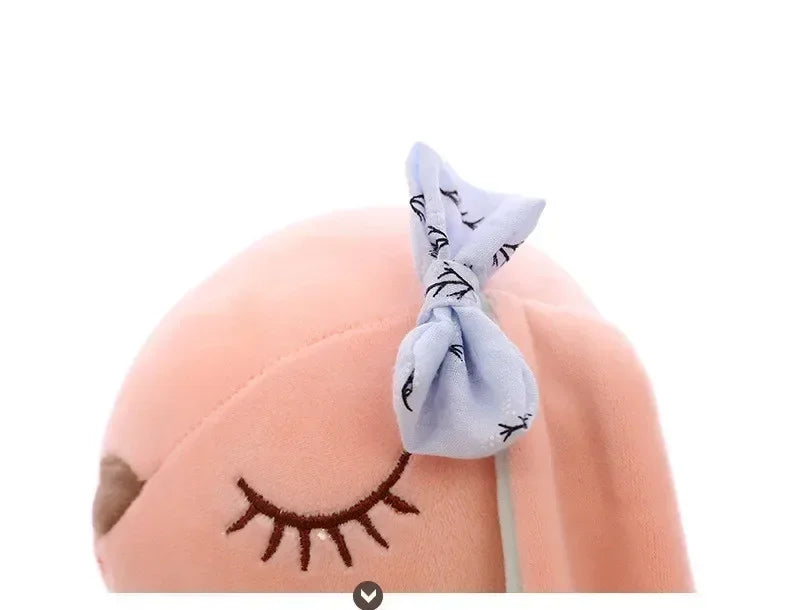 New 35cm Long Ears Cute Rabbit with Bow Doll Baby Soft Plush Toy Sleeping Stuffed Animal Baby Appease Gift for Infants Doll