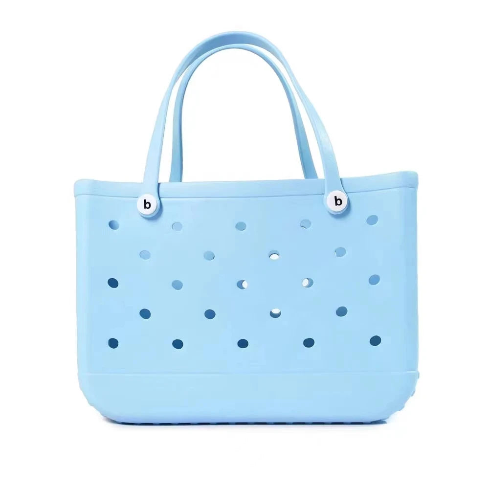 XL Eva Beach Boggs Bag Waterproof Extra Large Tote Bag Beach Basket Women Picnic Handbag 48cm XL Tote Bag Rubber shopping Bags