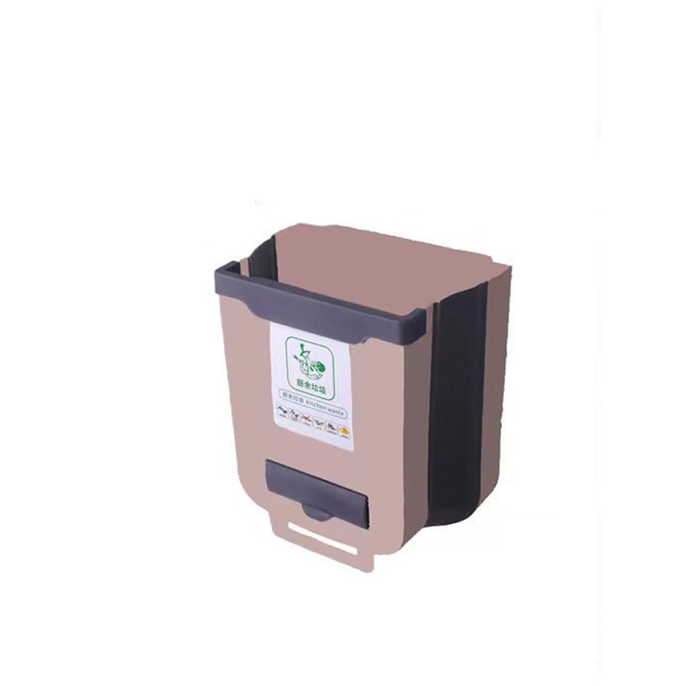Folding Waste Bin Countertop Trash Can With Bag Holder 10l Folding Small Garbage Can With Trash Bag Container For Cabinet Door