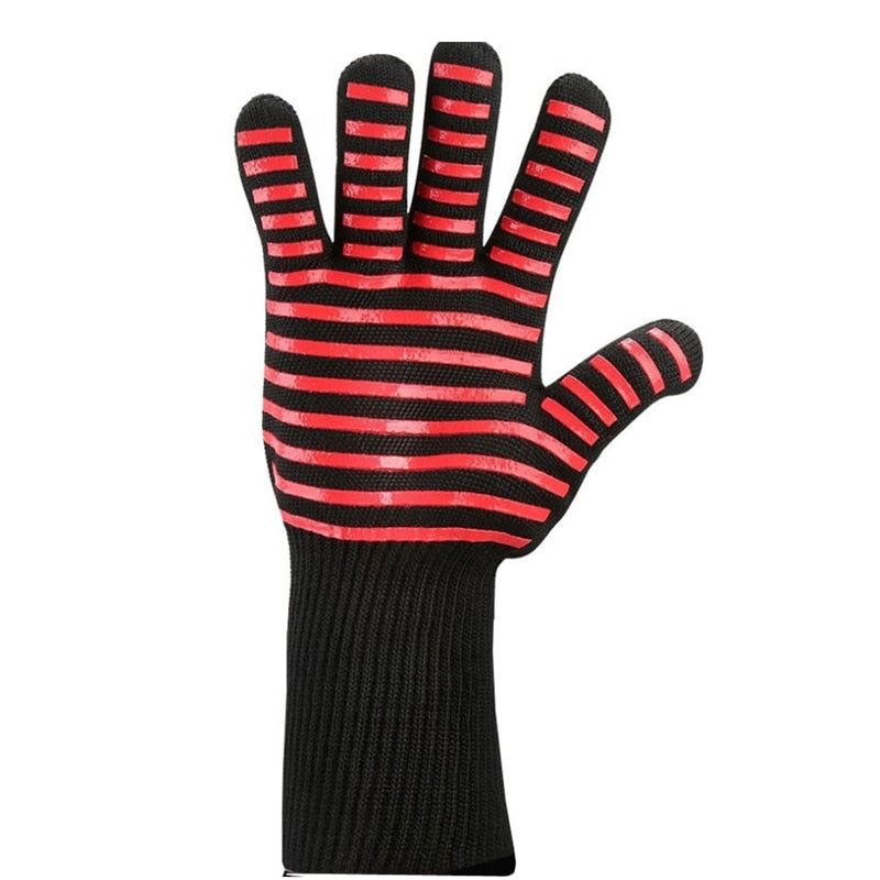 BBQ Gloves High Temperature Resistance Oven Mitts 500 800 Degrees Fireproof Barbecue Heat Insulation Microwave Oven Gloves