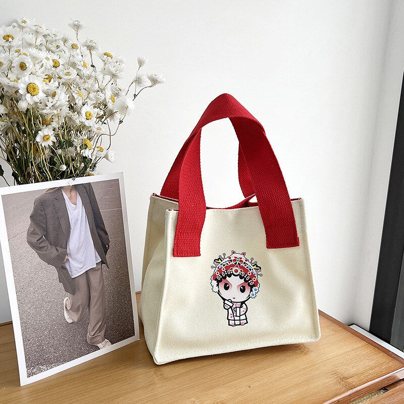 Snoopy Bag 2022 New Large Capacity Ladies Shoulder Handbag Kawaii Canvas Lunch Box Cartoon Cute Small Bag Trendy Fashion