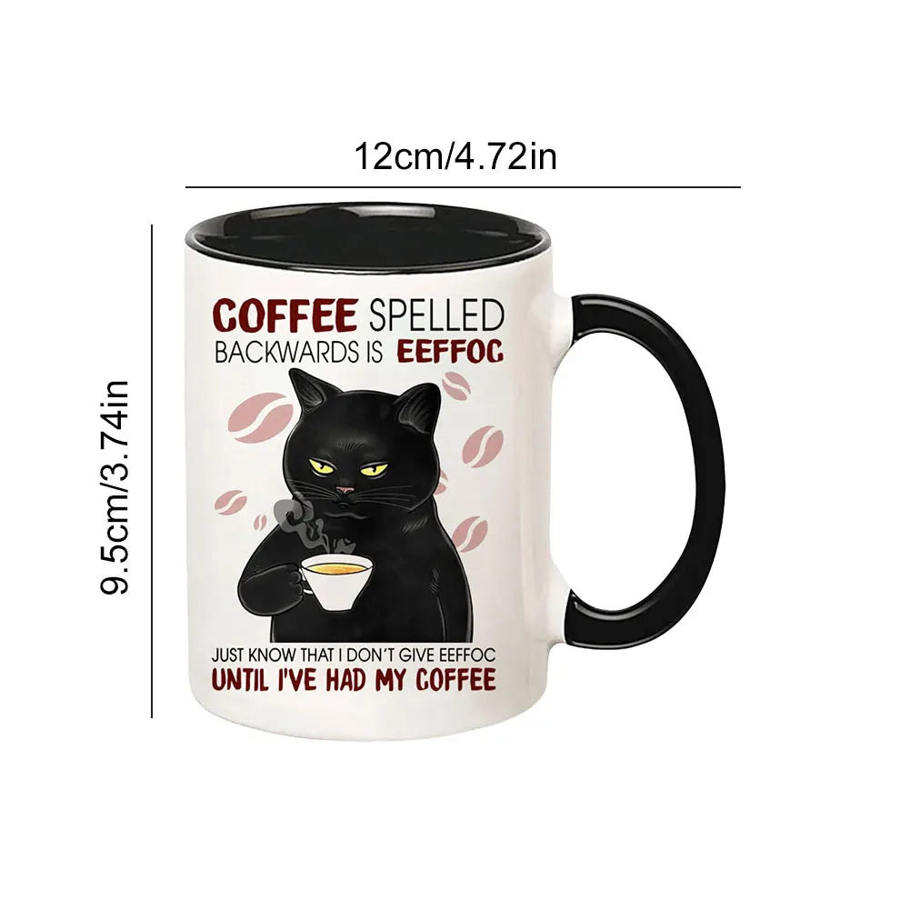 11oz Lord Of The Cats Mug The Furrllowship Of The Ring Cat Lovers Coffee Mug Ceramic Tea Cup for Coffee, Tea and Hot Drinks Gift