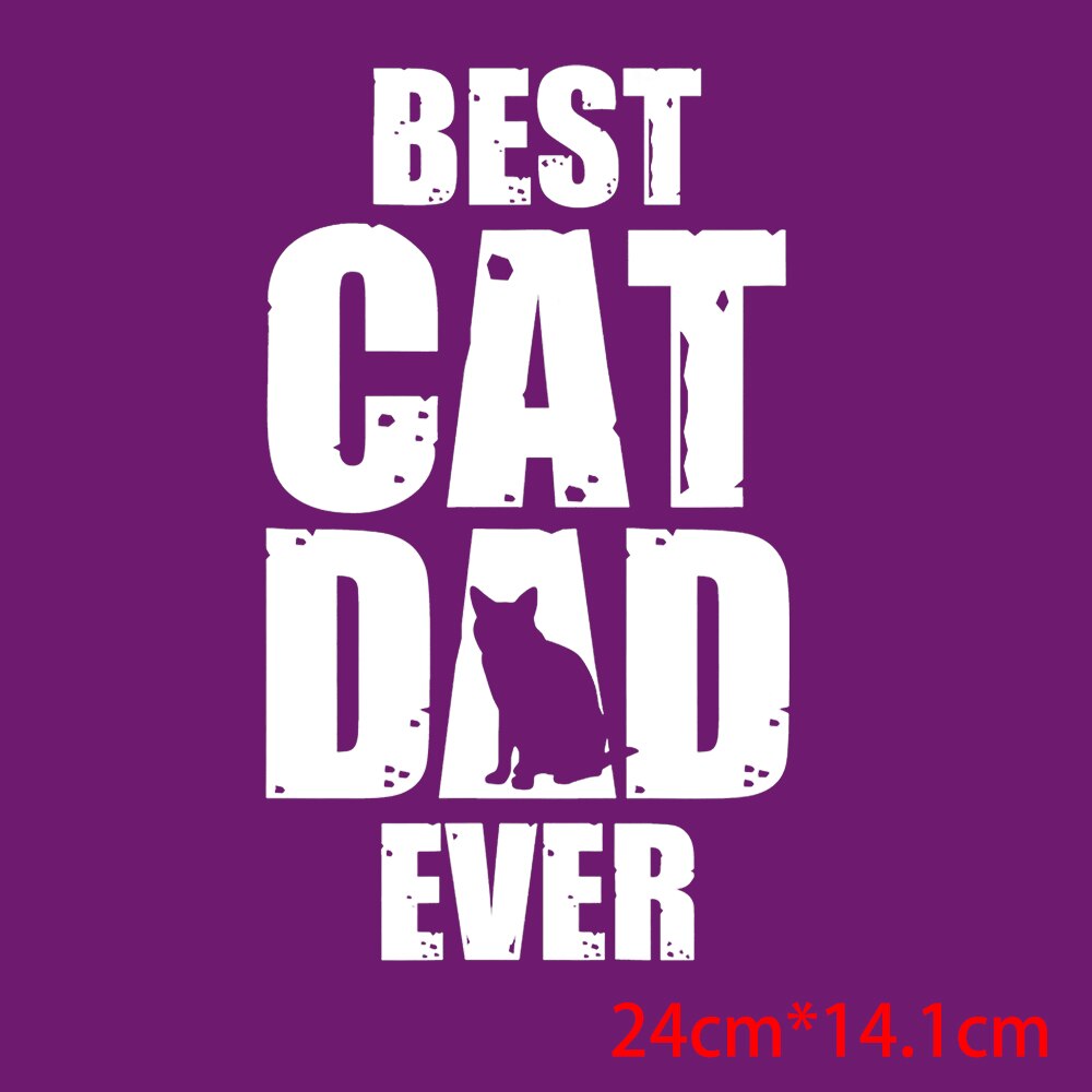 Dad Birthday Gift Funny Dad Cat Patches Father's Day Heat Transfer Stickers Fashion Thermo Stickers Fashion Graphic Appliques