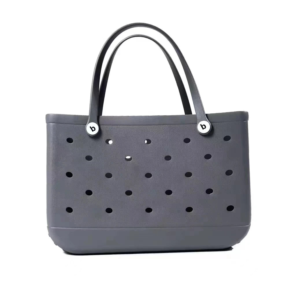 XL Eva Beach Boggs Bag Waterproof Extra Large Tote Bag Beach Basket Women Picnic Handbag 48cm XL Tote Bag Rubber shopping Bags