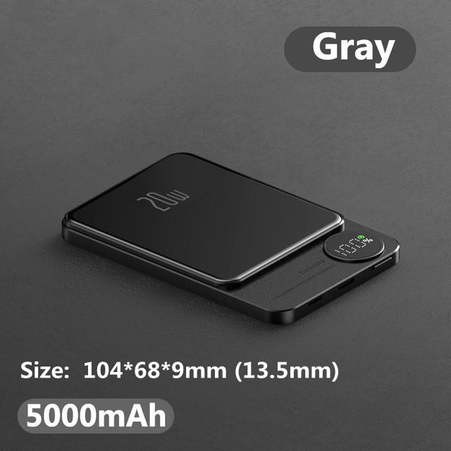 Macsafe Powerbank 15W Wireless Fast Charge for Xiaomi Samsung iPhone External Battery Pack Magnetic Power Bank Portable Charger