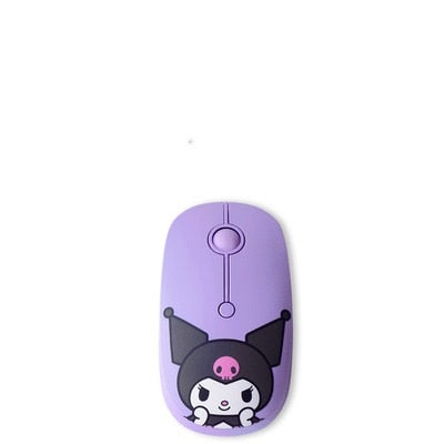 Cartoon Sanrio Wireless Mouse Kuromi My Melody Accessories Cute Beauty Kawaii Anime Silent Usb Laptop Desktop Pc Toys Girls Gift
