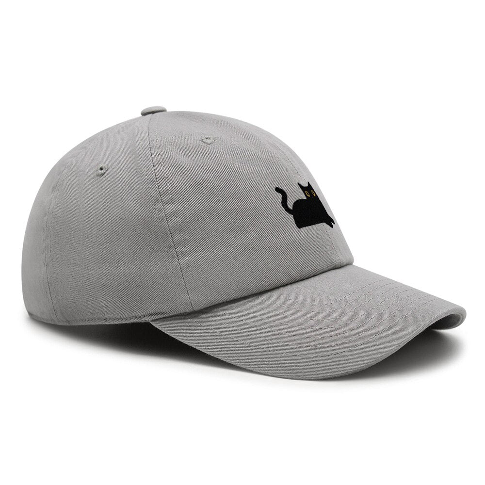Black Cat baseball Cap Embroidery Premium Dad Hat Cat Mom Cotton Adjustable Trucker Hat