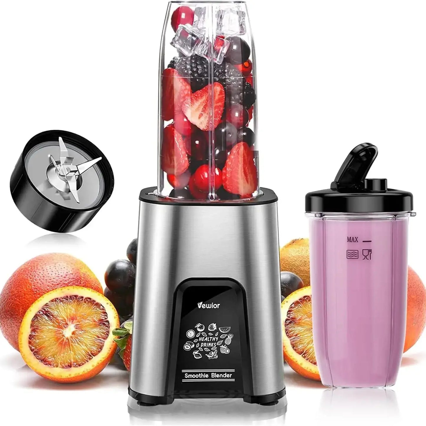 Personal Blender 1000W Smoothie Blender for Shakes and Smoothies, for Kitchen, 2*23oz+10oz Blender Cups