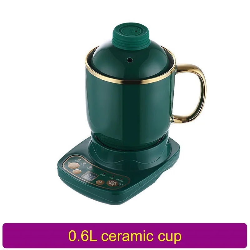 110V/220V Health Cup Home Electric Kettle Heating Cup Office Tea Maker 9.5h Appointment Electric Stew Cup Auto Keep Warm 600ml