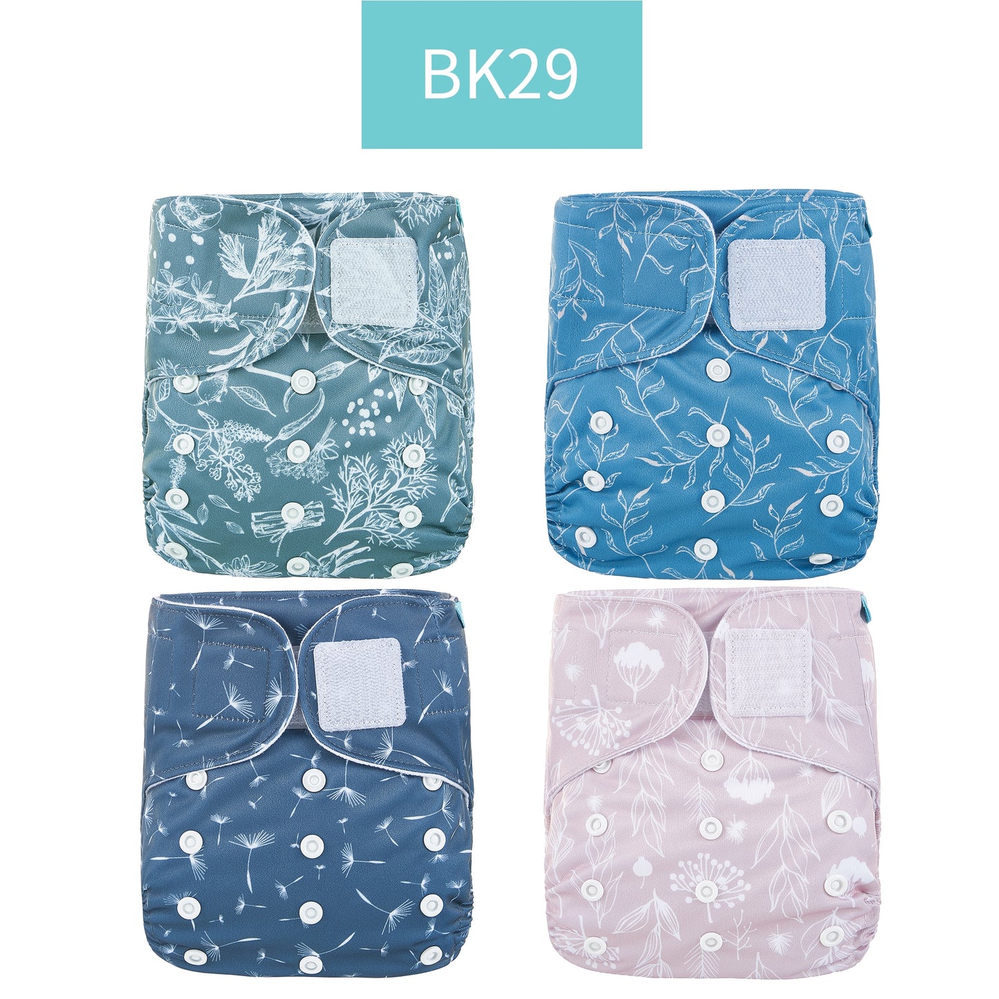 Baby Nappy 4Pcs/Set Diaper Cover Waterproof&Reusable Cloth Diaper