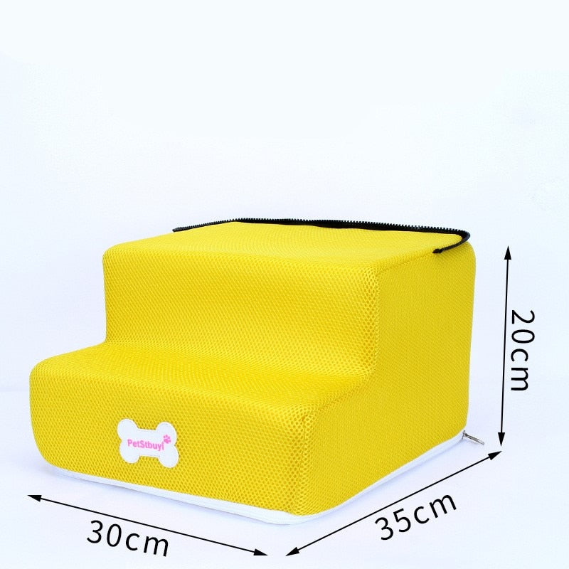 Hot Dog House Dog Stairs Pet 3 Steps Stairs for Small Dog Cat Pet Ramp Ladder Anti-slip Removable Dogs Bed Stairs Pet Supplies