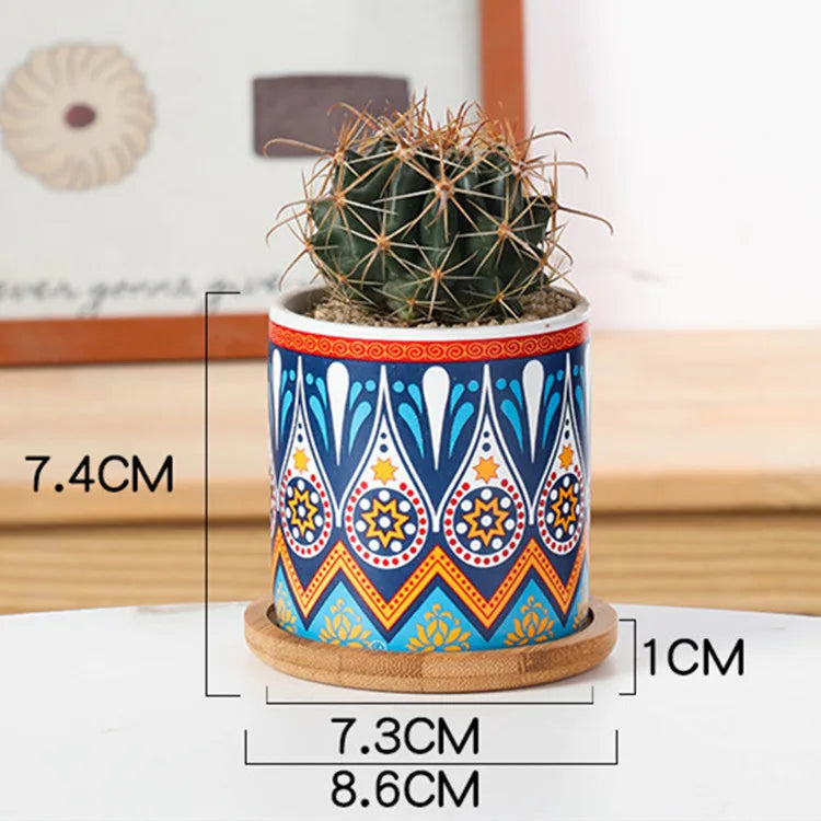 1PC Mini Flower Pots Mini Green plant pot Garden Colorful Ceramics Nursery Pots for Home Succulent plants indoor flowerpot Decor