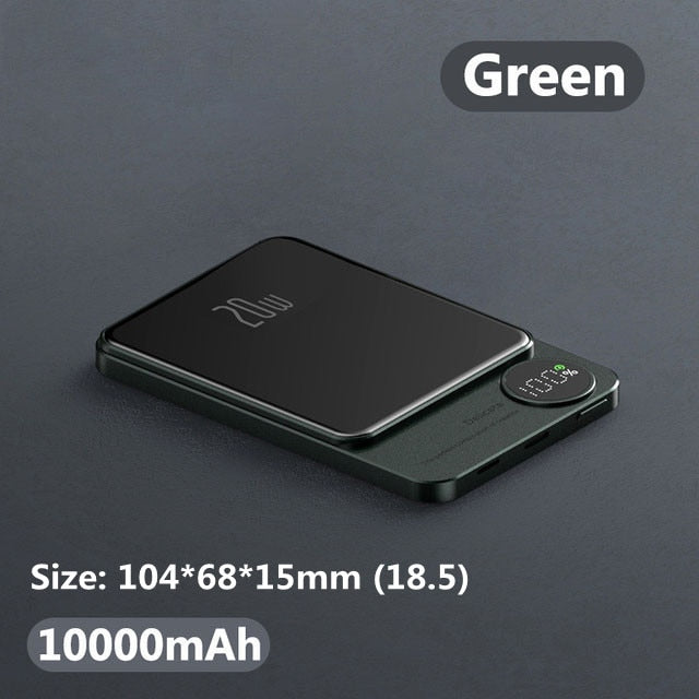 Macsafe Powerbank 15W Wireless Fast Charge for Xiaomi Samsung iPhone External Battery Pack Magnetic Power Bank Portable Charger