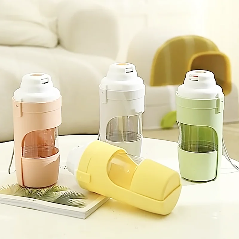 New Portable Pet Water Bottle with Food Container Foldable 2in1 Pet Travel Bowl Puppy Dog Cat Outdoor Drinking Food Feeder