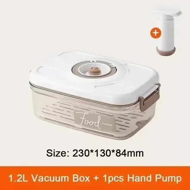 Vacuum Sealed Canister Household Fresh-keeping Box Refrigerator Food Storage Containers Drainable Kitchen Organizers Fruit Tank