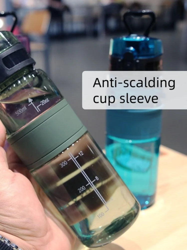 500ML Sport Water Cup Plastic Portable Water Container Couples Student Mug Large Capacity Outdoor Travel Sport Water Bottle