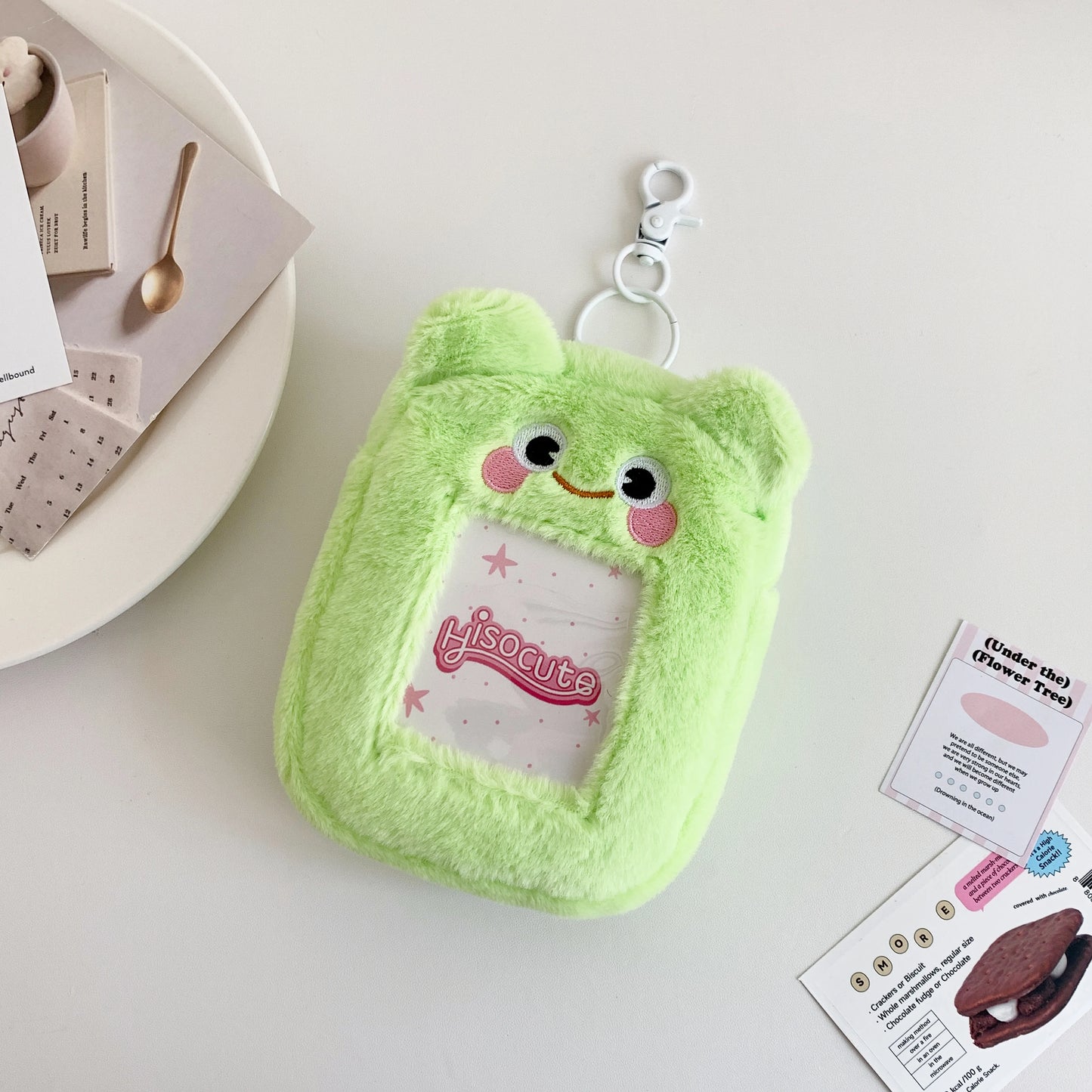 1pc Kawaii Animal Card Holder Bags Keychains Small Pouch Coin Purse Lips Storage Bag
