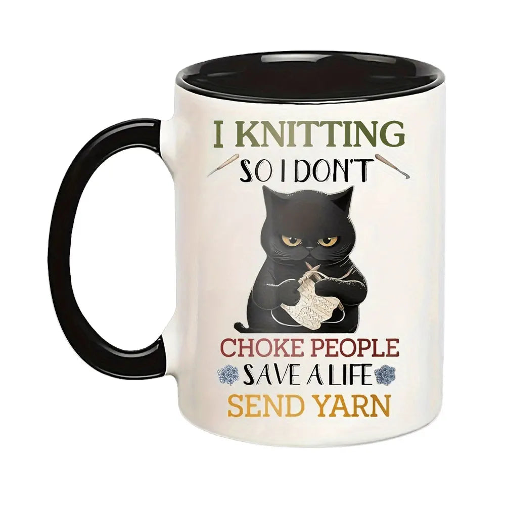 11oz Lord Of The Cats Mug The Furrllowship Of The Ring Cat Lovers Coffee Mug Ceramic Tea Cup for Coffee, Tea and Hot Drinks Gift