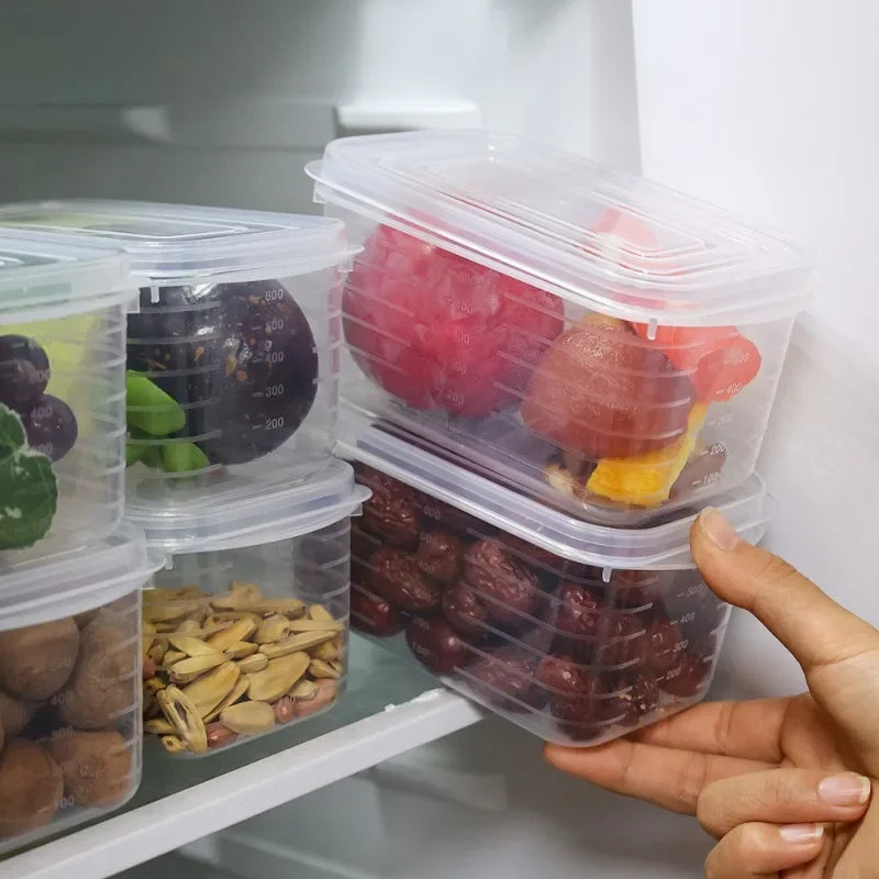 1/2/5pcs Refrigerator Storage Box Fridge Organizer Fresh Vegetable Fruit Storage Container Food Crisper Box Kitchen Organizer
