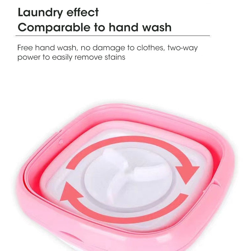 Folding Washing Machine For Clothes With Dryer Bucket Washing For Socks Underwear Mini Washing Machine With Drying Centrifuge