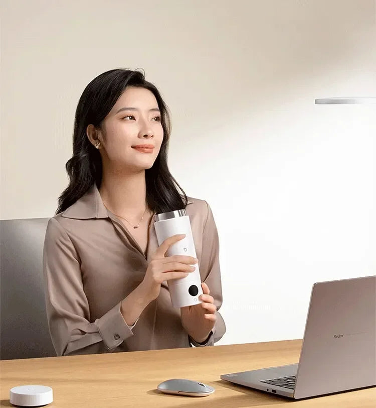 Xiaomi Mijia Portable Electric Heating Cup 2 Temperature LED Thermos 316 Stainless Steel Boiling Cup Kettle For Travel Coffee