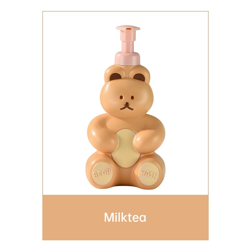 Cartoon Bear Foaming Soap Dispenser Bathroom Hand Sanitizer Shampoo Shower Gel Refillable Pump Bottle Making Foam Container