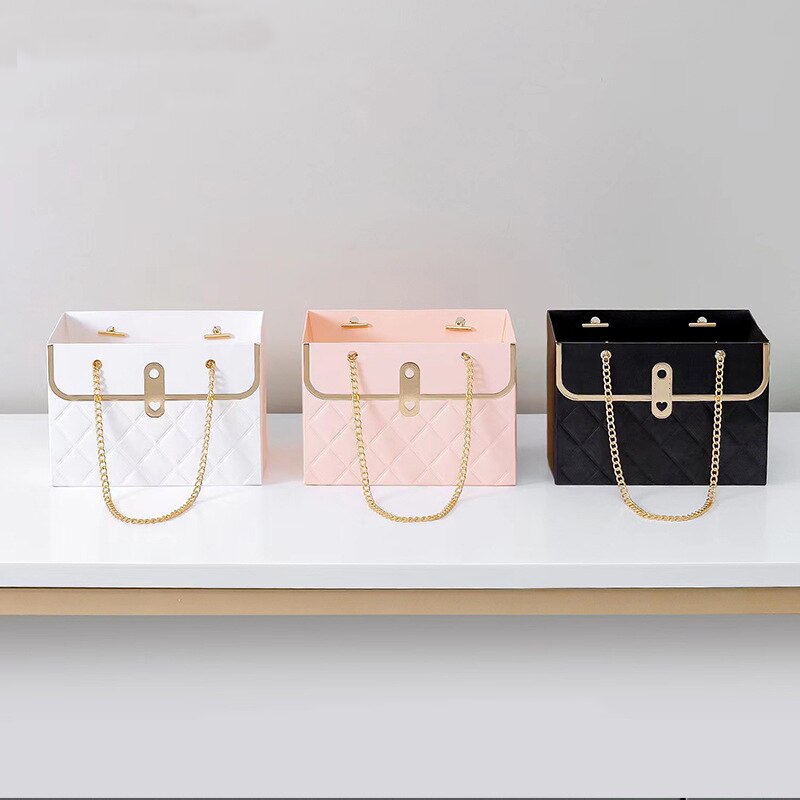 1Pcs Creative Hand Bag shape Rose Flower Packaging Box
