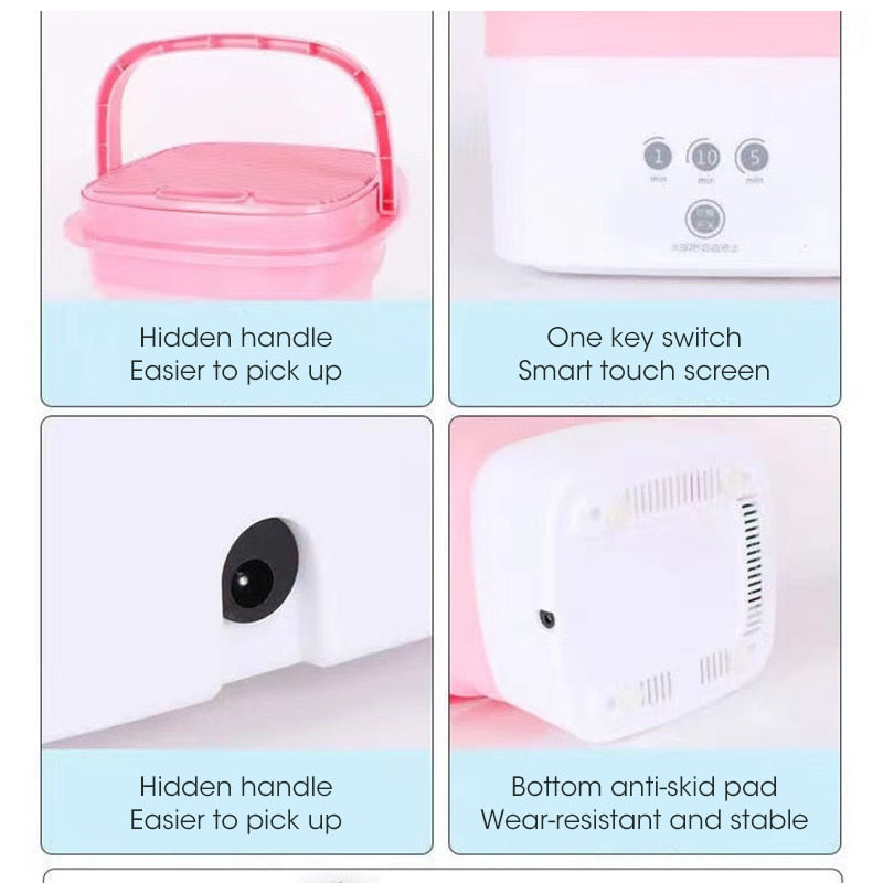 Folding Washing Machine For Clothes With Dryer Bucket Washing For Socks Underwear Mini Washing Machine With Drying Centrifuge