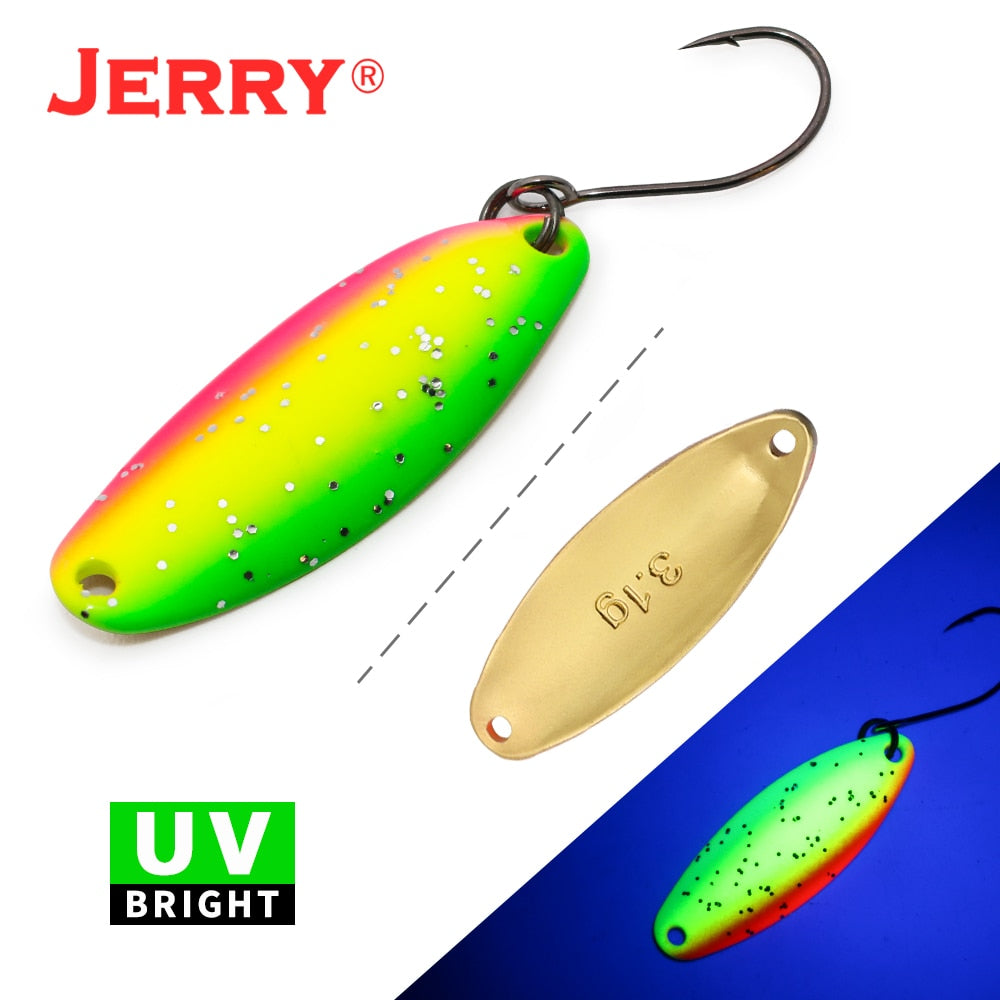 Jerry Mang Trout Area Fishing Lure Lrf Artificial Single Hook Wobbler Spinning Baits 3.1g Spoon For Trout Bass Pesca Tackle