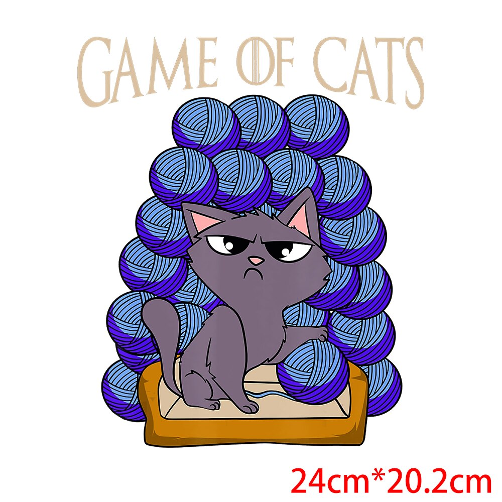Dad Birthday Gift Funny Dad Cat Patches Father's Day Heat Transfer Stickers Fashion Thermo Stickers Fashion Graphic Appliques