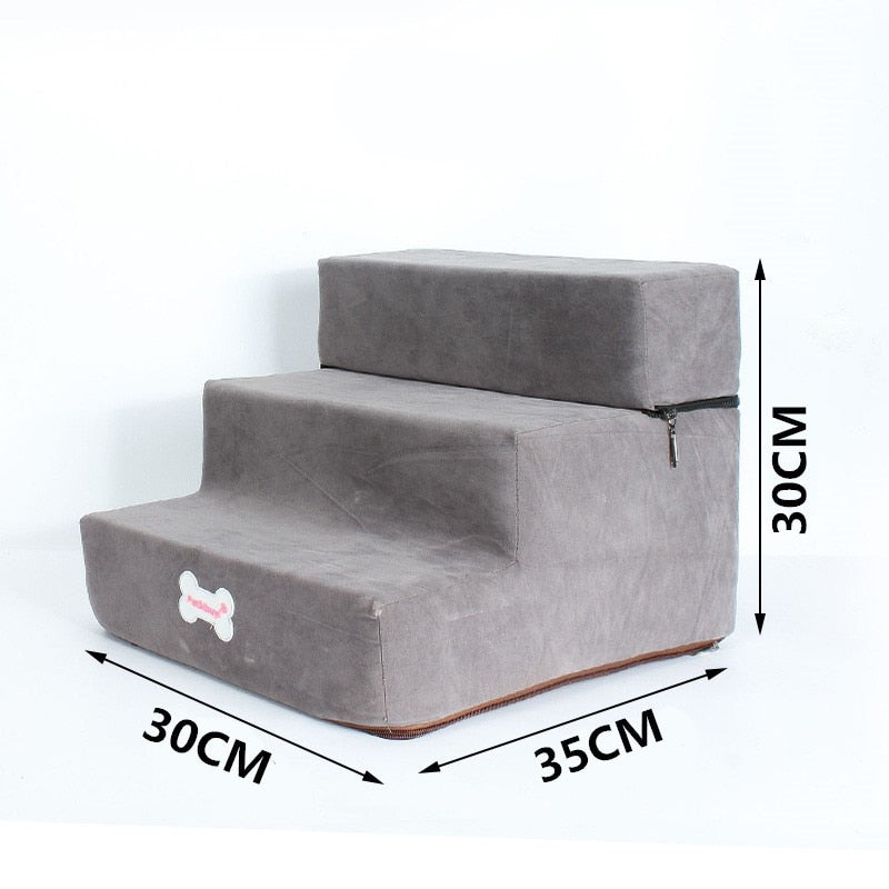 Hot Dog House Dog Stairs Pet 3 Steps Stairs for Small Dog Cat Pet Ramp Ladder Anti-slip Removable Dogs Bed Stairs Pet Supplies