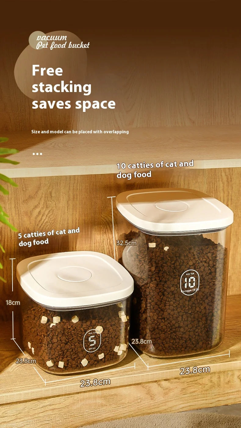 Cat Food Storage Bucket, Sealed Container, Moisture-Proof Vacuum, Pet Dog Food, Cat Food Storage Bucket, Box, Storage Container