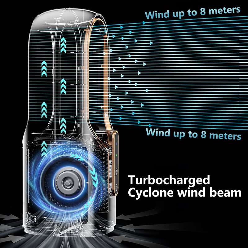 Bladeless Fan Portable Air Conditioner LED Display Desktop Fanless Blade Cooler Cooling Fan Tower Air Cooler for Office Bedroom