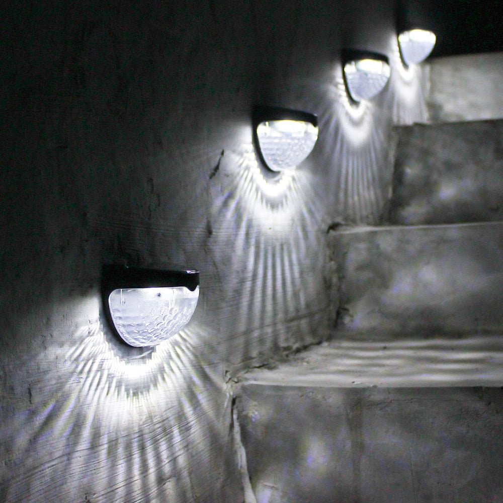 4/8 PCS LED Solar Light Outdoor Garden Lights Decoration Deck Light Wall Sconce Fence Lamp Garden Lighting Outdoor Solar Lights