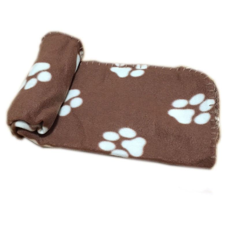 Baby Warm Fleece Blanket Newborn Baby Boy Blankets Cartoon Blanket Pet Paw Print Design Mat Sofa Blanket Baby Bed Accessories