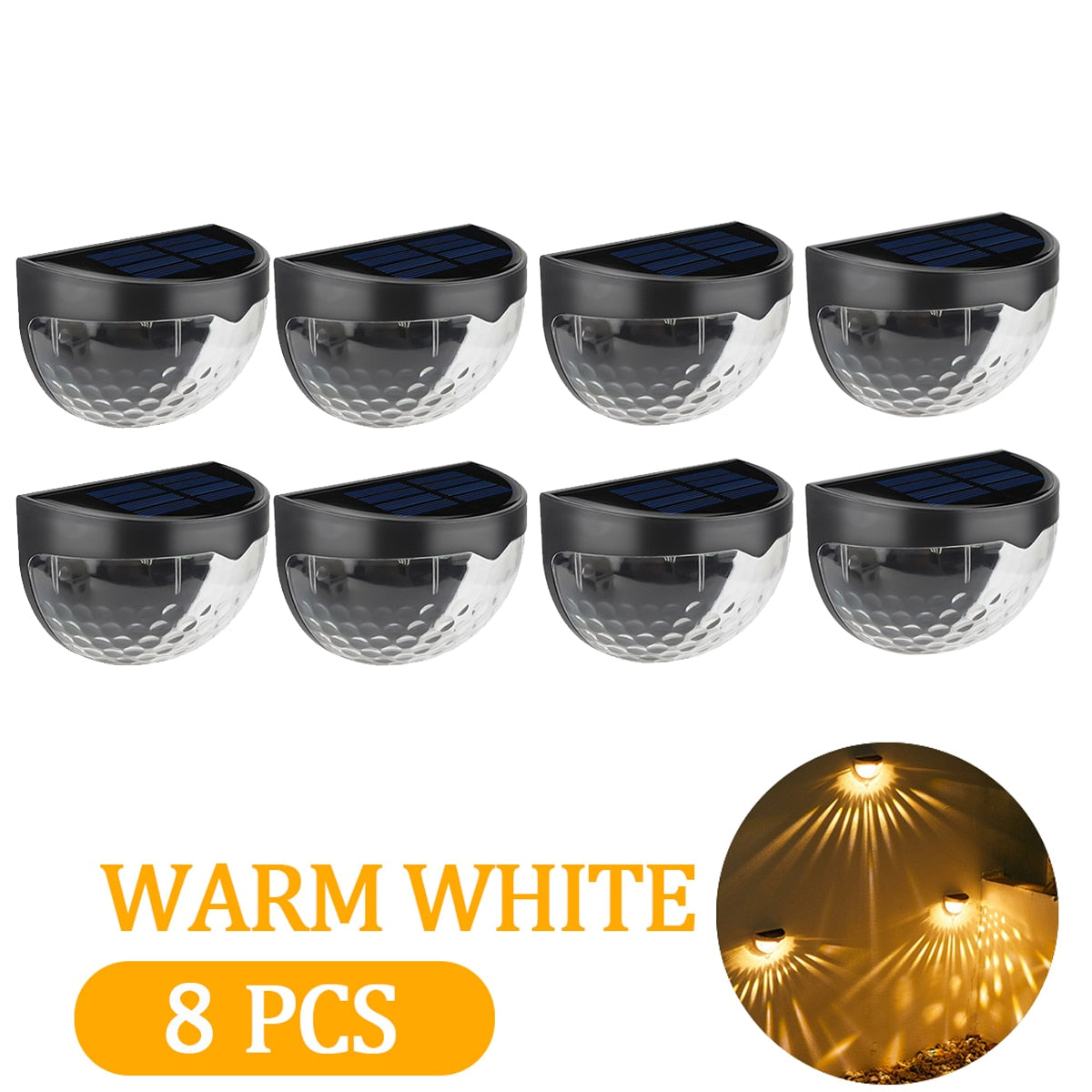 4/8 PCS LED Solar Light Outdoor Garden Lights Decoration Deck Light Wall Sconce Fence Lamp Garden Lighting Outdoor Solar Lights