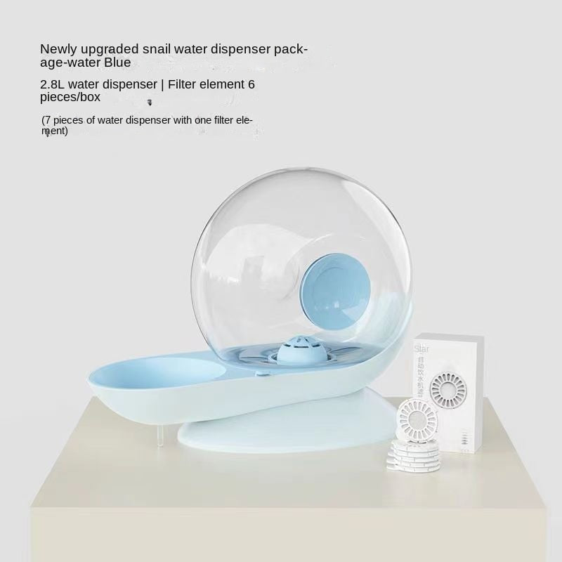 Pet Supplies Snail Automatic Cat Dog Drinking Bowl Fountain Water Dispenser Large-capacity Cat Drink Bowl Without Electricity