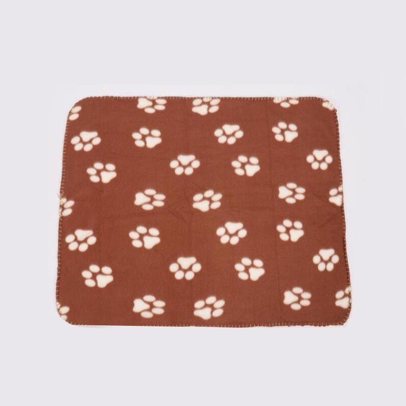 Baby Warm Fleece Blanket Newborn Baby Boy Blankets Cartoon Blanket Pet Paw Print Design Mat Sofa Blanket Baby Bed Accessories