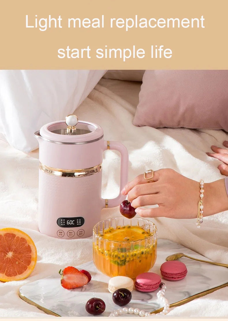 110V/220V Electric Kettle Thermal Stew Porridge Cooker Cup Soup Milk Heater Automatic Self Stirring Magnetic Mug Mixer Blender
