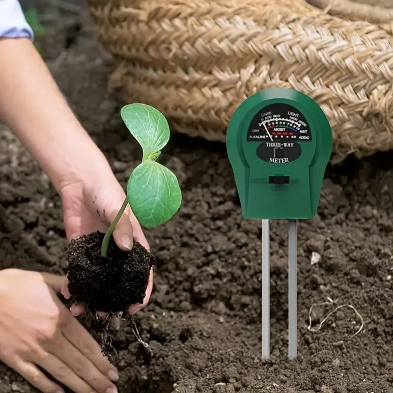 3 in 1 Soil PH Meter Flower Pot Hygrometer Soil Tester Plants Growth Moisture Light Intensity Meter Instrument Garden Plant Tool