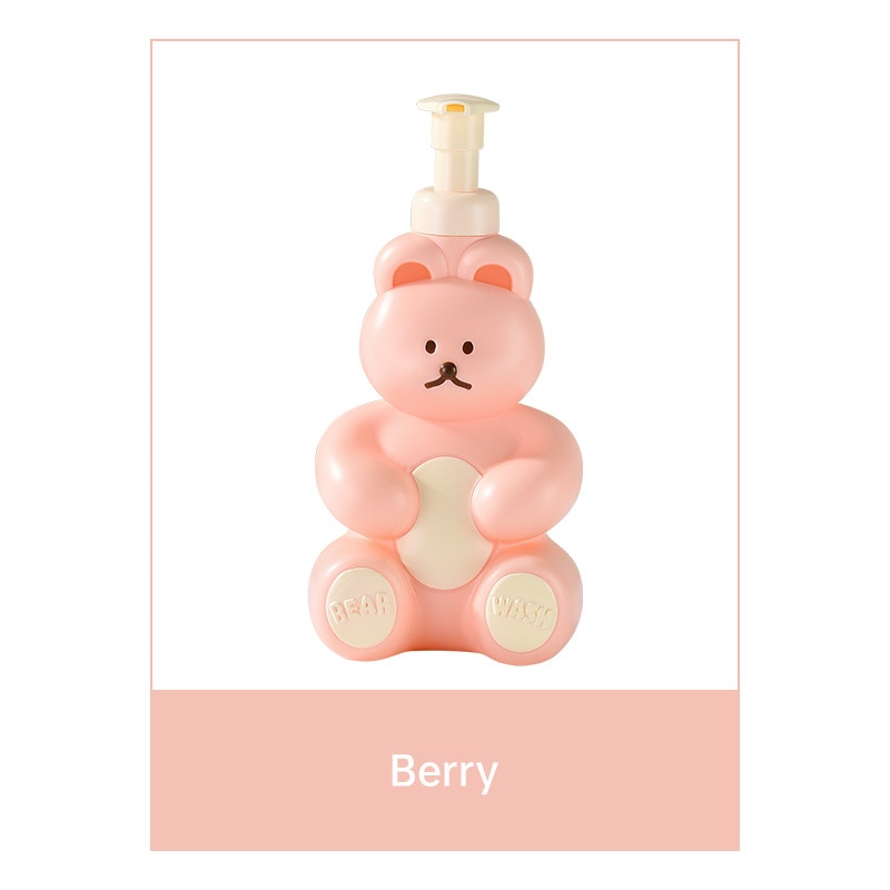 Cartoon Bear Foaming Soap Dispenser Bathroom Hand Sanitizer Shampoo Shower Gel Refillable Pump Bottle Making Foam Container